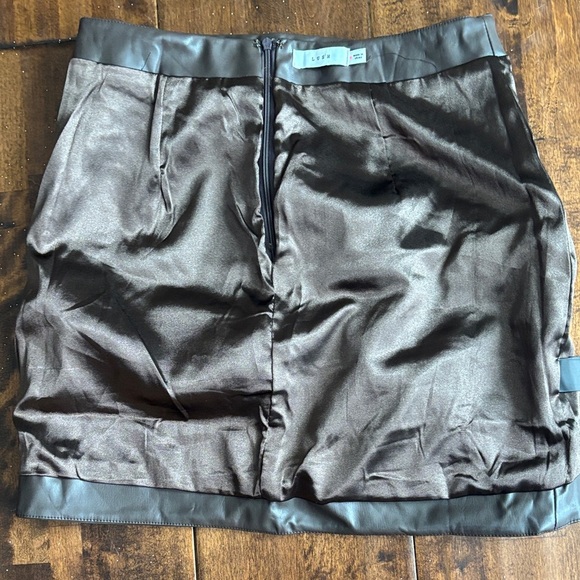 Lush Black Faux Leather Mini Skirt - Picture 6 of 8